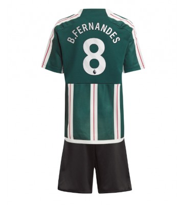 Manchester United Bruno Fernandes #8 Replica Away Stadium Kit for Kids 2023-24 Short Sleeve (+ pants)